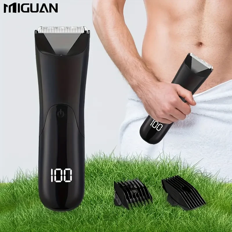 MIGUAN Men's Body Trimmer – Electric Shaver, Ceramic Blade