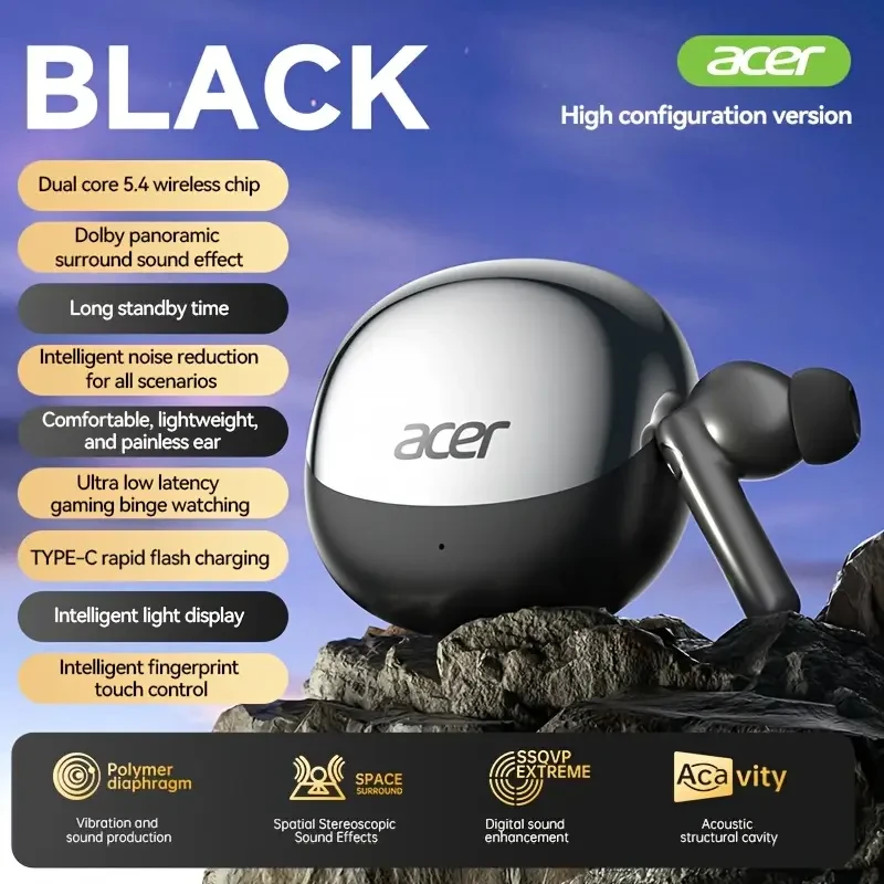 ACER TWS Wireless Headphones – Noise Cancellation