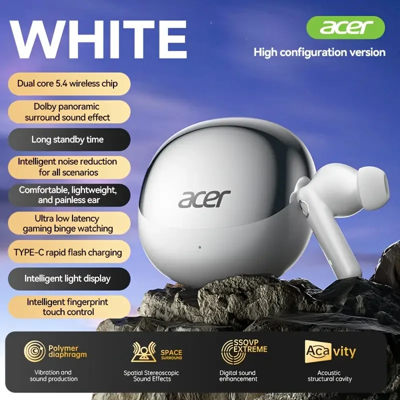 ACER TWS Wireless Headphones – Noise Cancellation