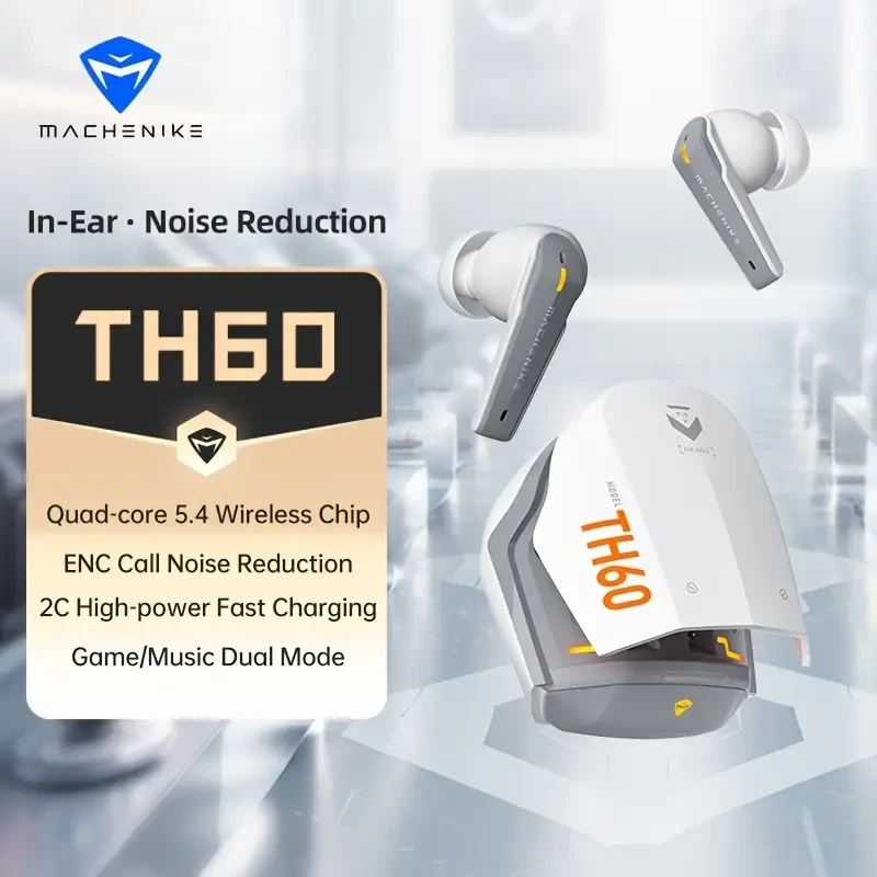 MACHENIKE TH60 Wireless Earphones – Low Latency
