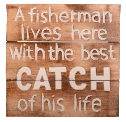 Wood Sign A Fisherman