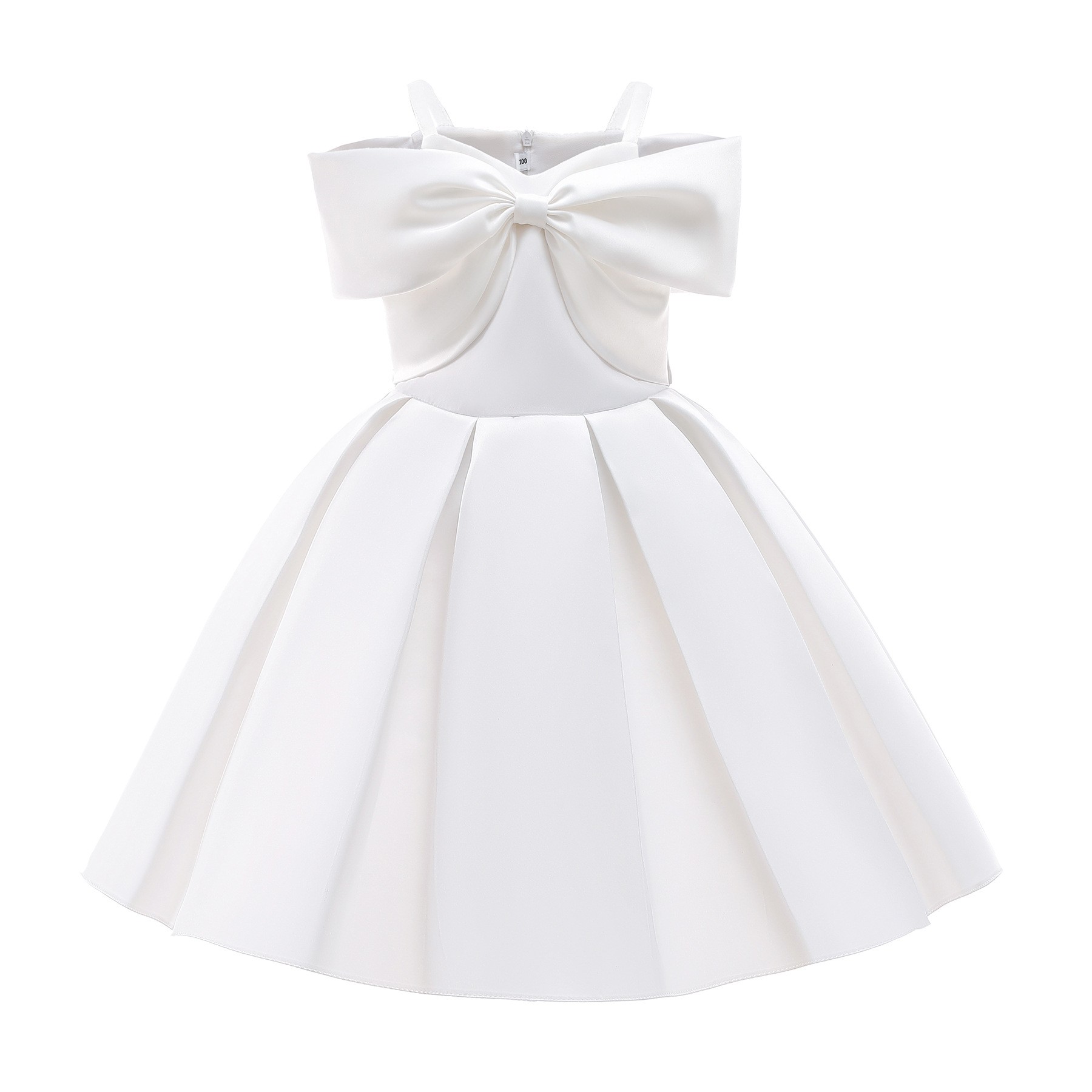 Children's Pink Summer Dress With Suspenders Fashionable Princess Dress Children's Full Dress
