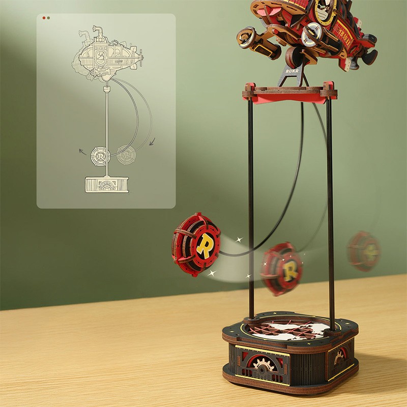 ROKR 3D Wooden Puzzle Gravity Swing Series, Balance Model Kit For Adults & Teens, DIY Mechanical Jigsaw Toy & Decorative Gift
