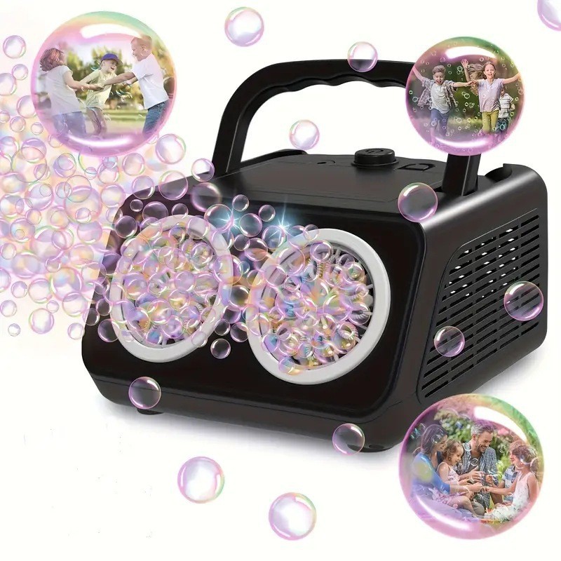 Electric Stage Bubble Machine, Multi-hole Portable Fully Automatic Bubble Blower, Portable For Wedding Performances And Parties