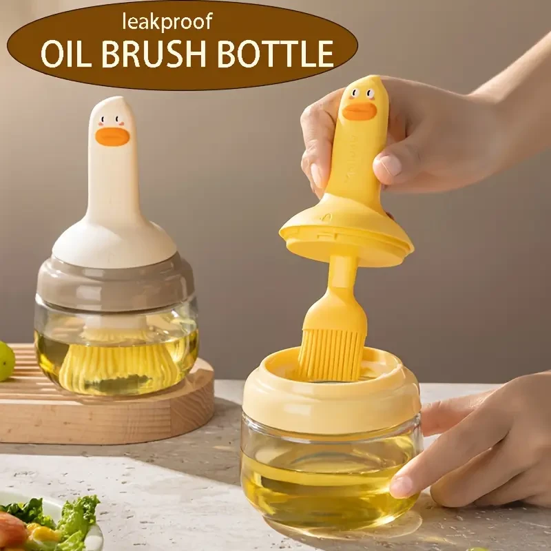 Oil Brush Bottle 190ml – Leakproof Lock Design for Olive Oil
