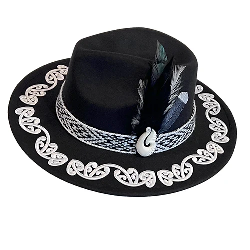 Pōtae - Black Fedora Felt Hat