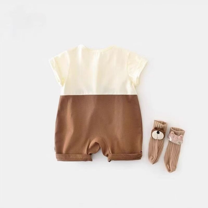 Baby Summer Short Sleeve Rompers Thin