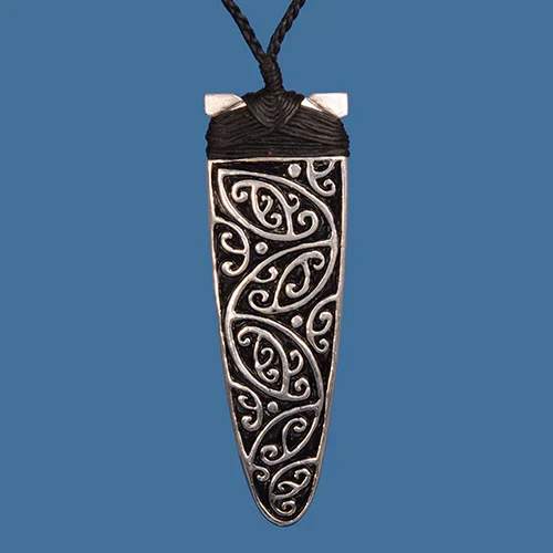 Silver Plated Mãori Toki pendant