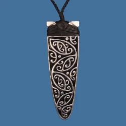 Silver Plated Mãori Toki pendant