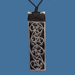 Silver Plated Mãori Adze pendant
