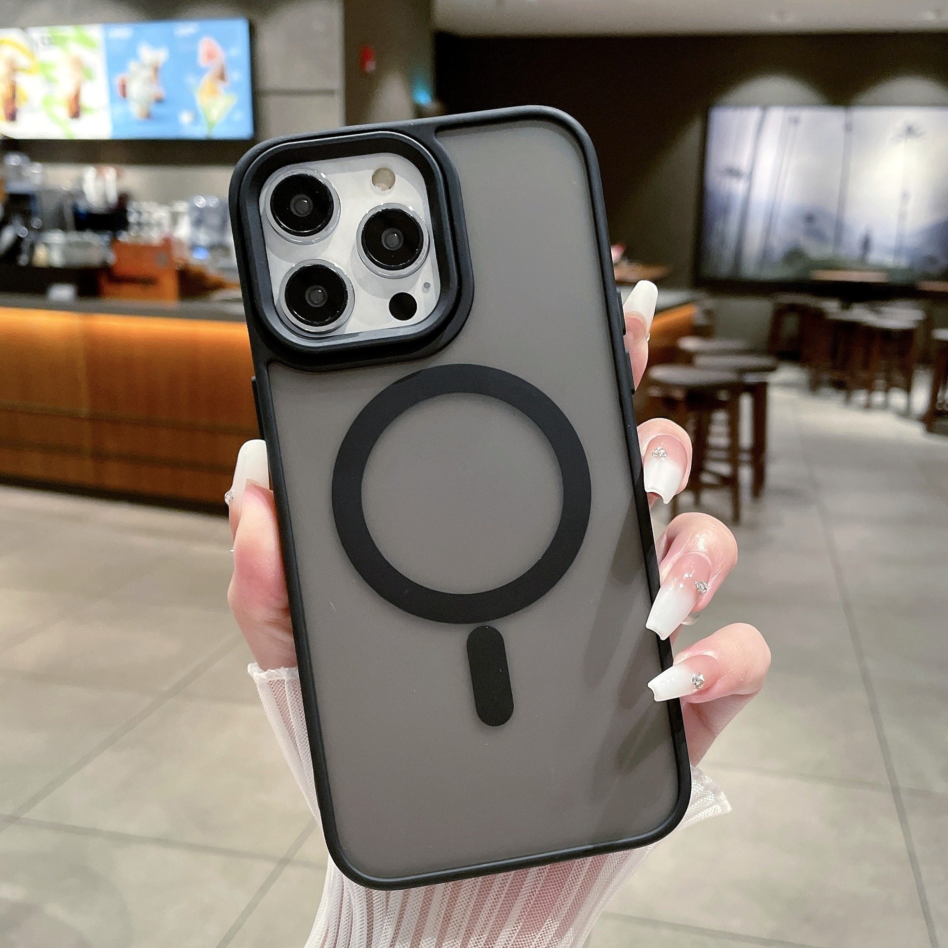 Applicable Skin Feeling Frosted Magnetic Suction Phone Case Drop-resistant All-inclusive