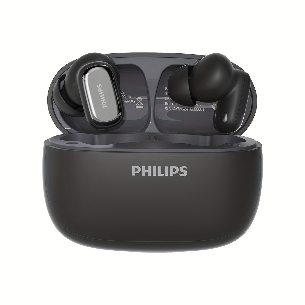 Philips BT5.4 In-Ear Earphones with Wireless Charging Case – 24-Hour Playtime, Game Modes, Built-in Mic, Touch Control