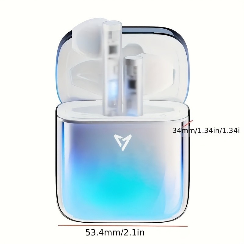 Flowing Color Game Headphones: Luminous Gradient Design with AI Noise Reduction