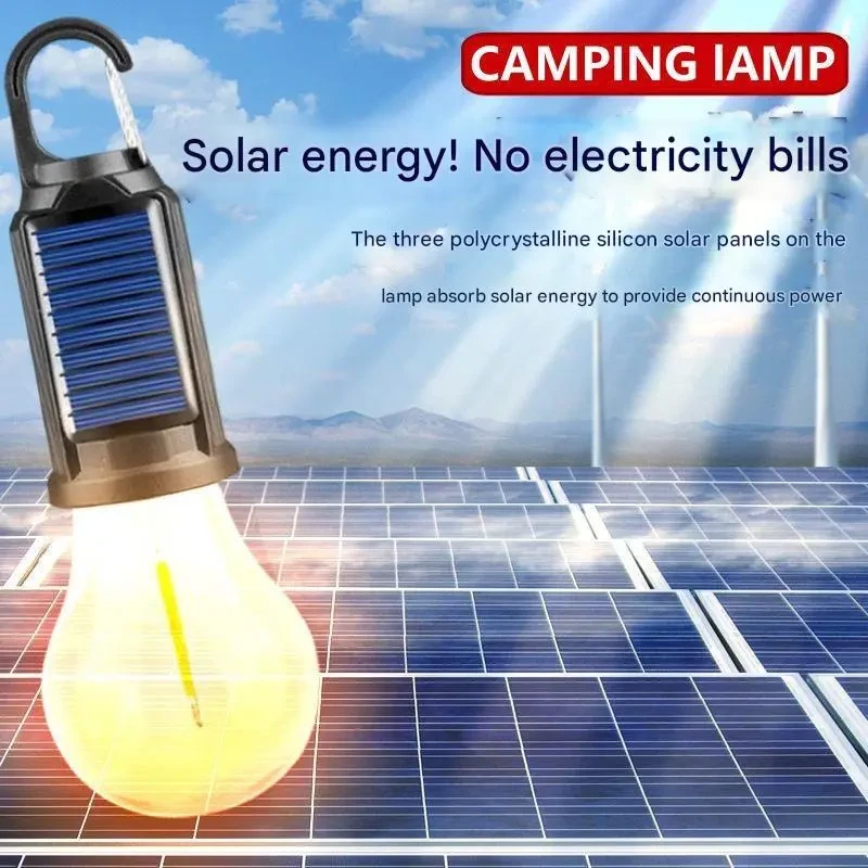 Solar Rechargeable Hooked Camping Light