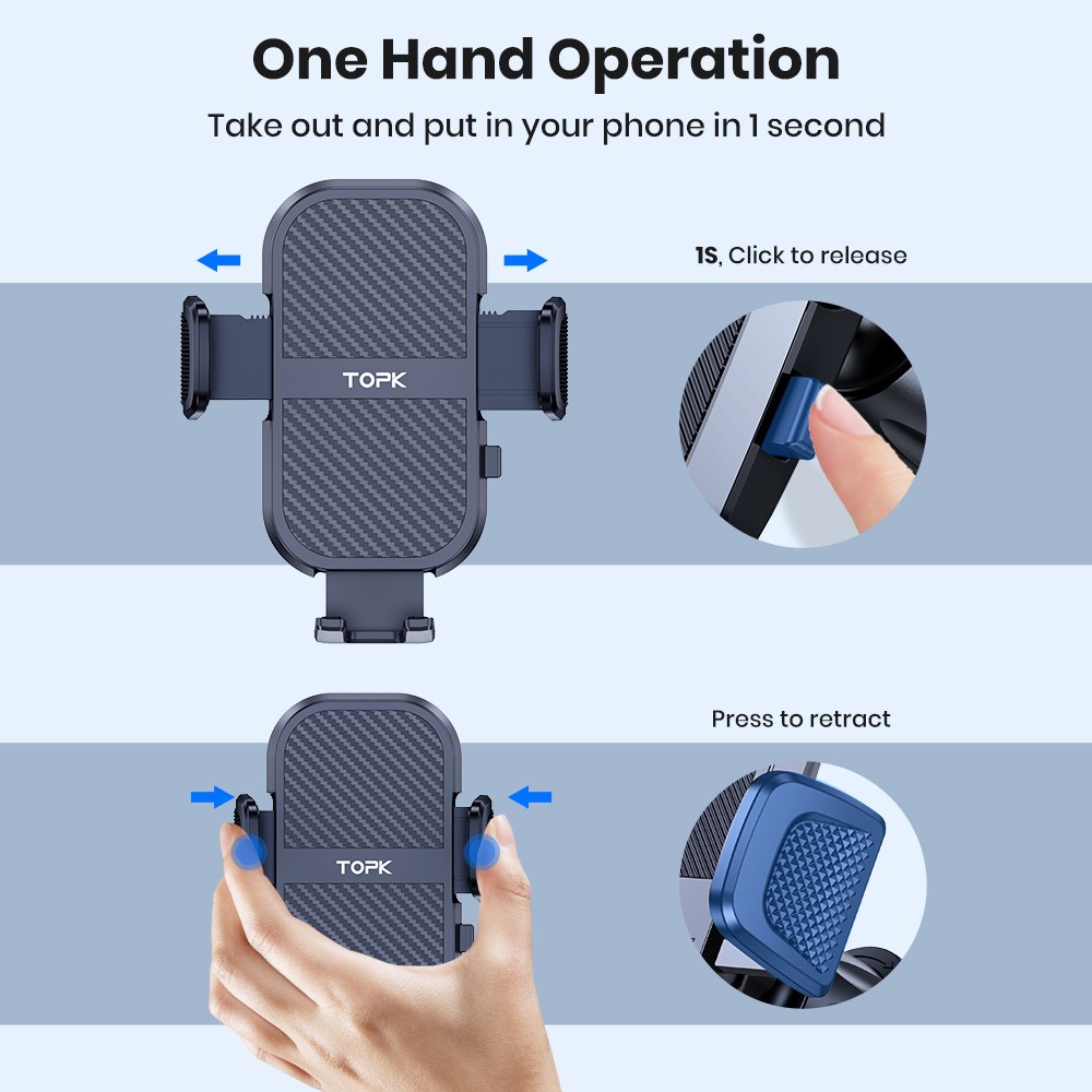 TOPKD46 In-car Car Suction Cup Universal Phone Holder