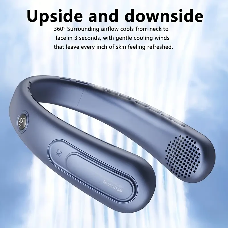 Bladeless USB-Powered Neck Fan with 360° Rotation