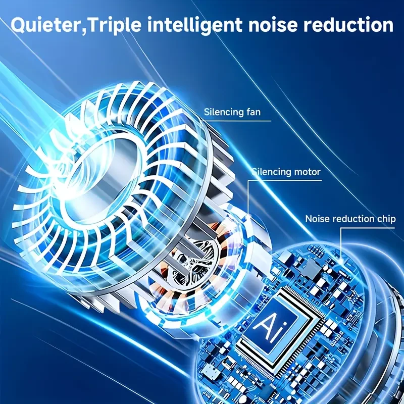 Bladeless USB-Powered Neck Fan with 360° Rotation