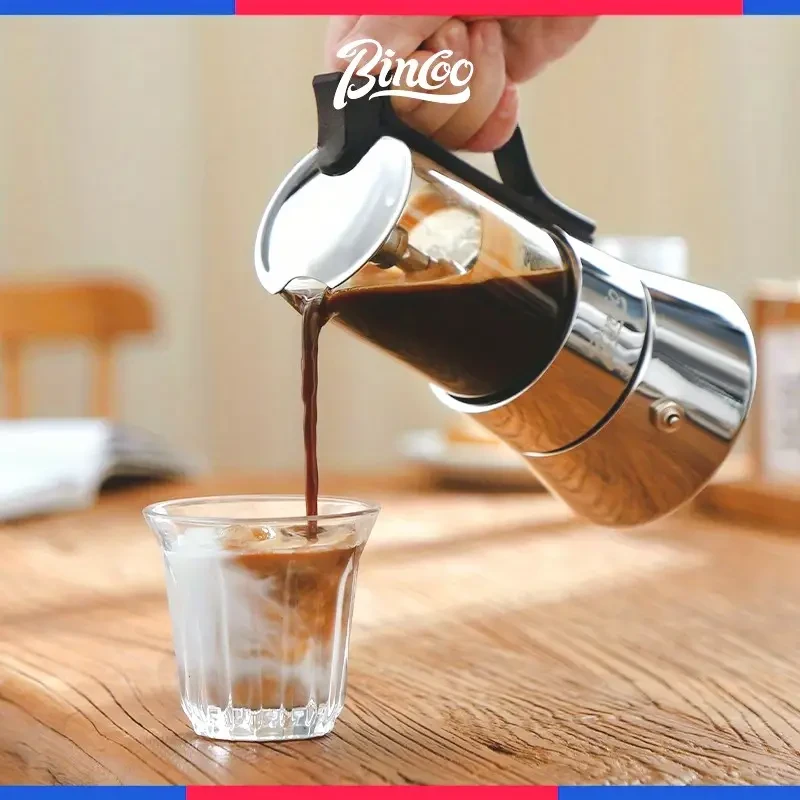 2pcs IN 1 Clear Glass Moka Pot – Stovetop Espresso Coffee Maker