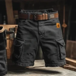 European And American Digital Printing Stylish Shorts Without Belt