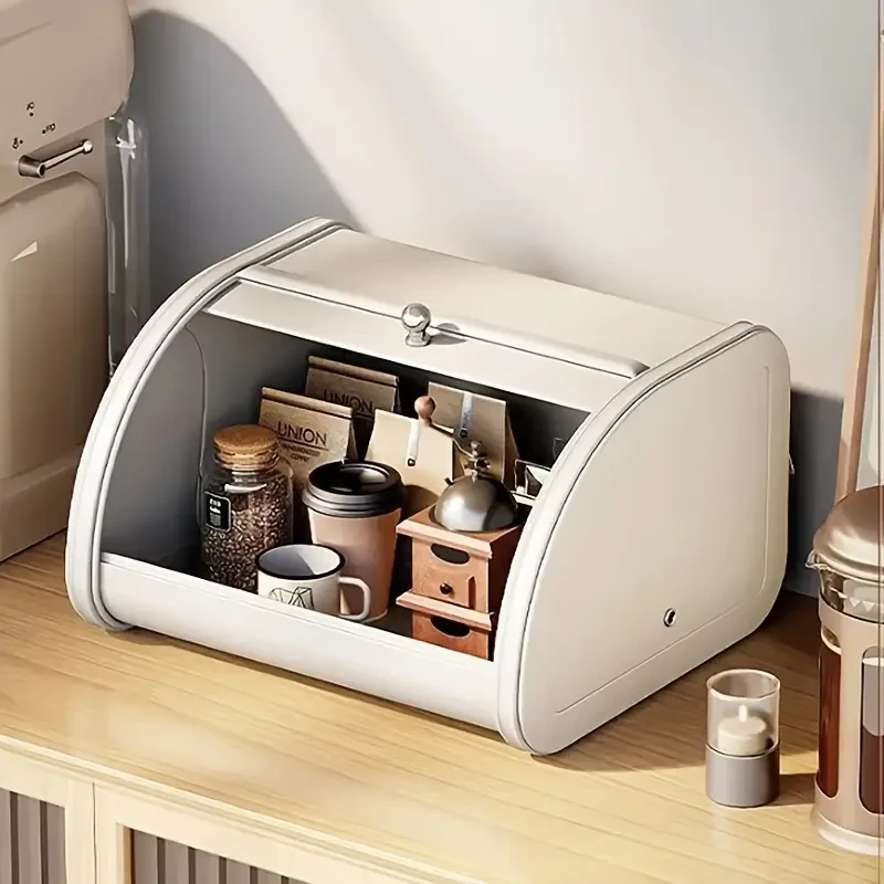SANDREAM Metal Flip Storage Box – Compact Flip-Top Organizer