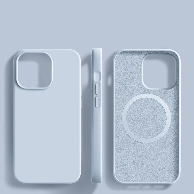 Liquid Silicone Phone Case Magnetic Skin-absorbing Protective Cover