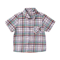 Camisa de manga corta a cuadros