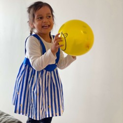 Vestido Estrellas y Lunas Manga Larga | 6m - 3y