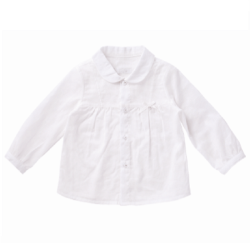 Camisa ligera de manga larga blanca