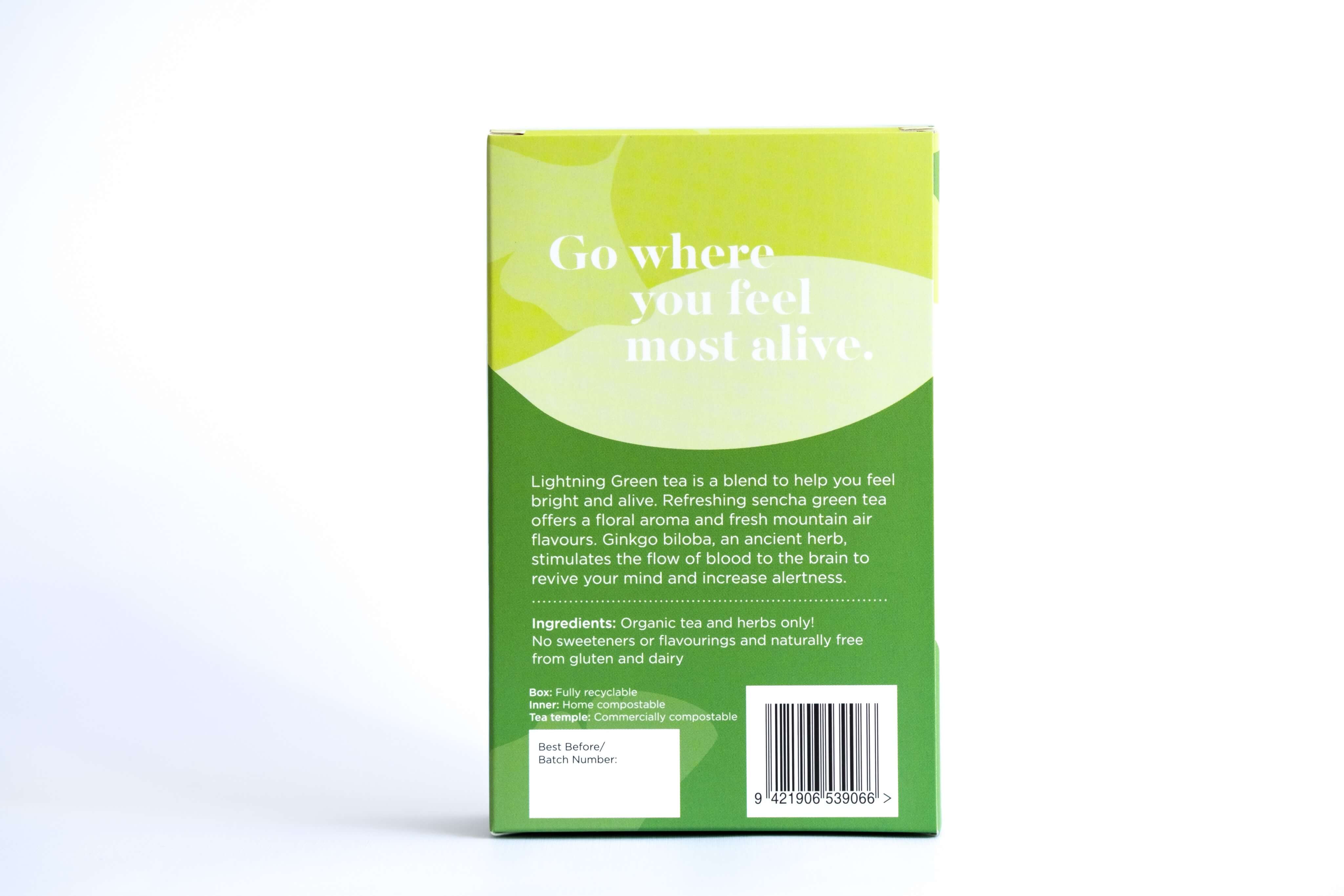 Paquete de bolsitas de té - Té verde - Alerta