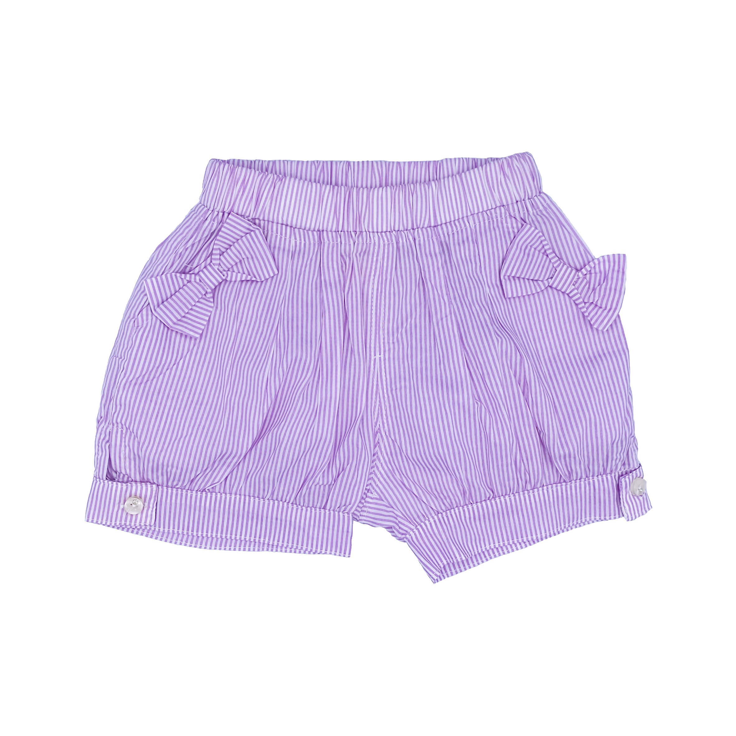 Pantalones cortos de raya diplomática morados | 6-9 meses