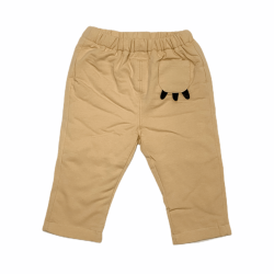 Pantalón beige con bolsillo de garra | 9-12 meses y 3-4 años