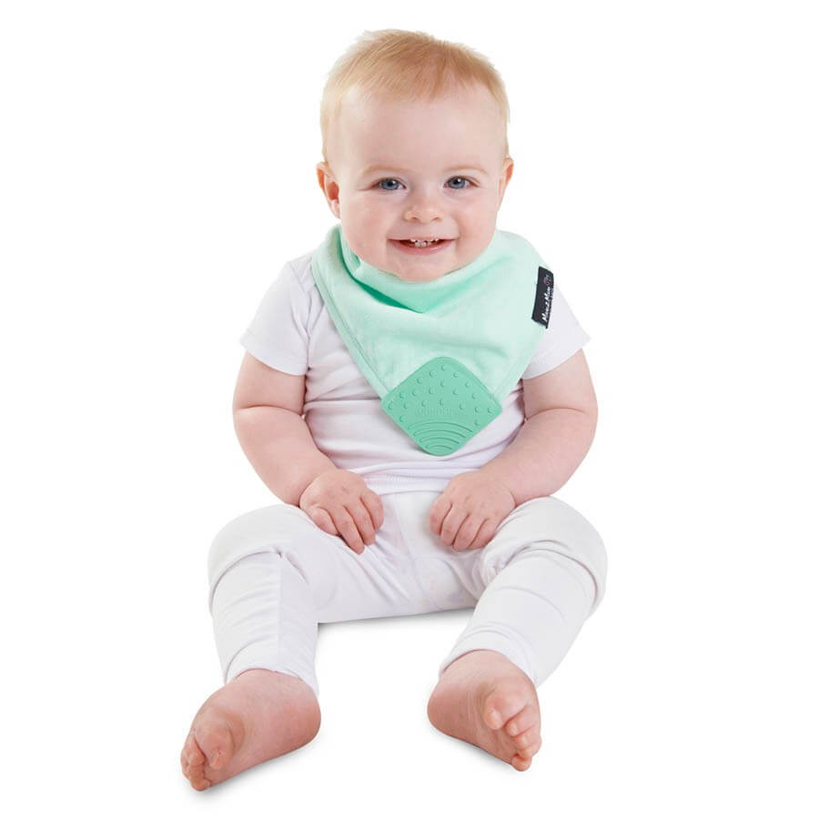 Babero bandana para la dentición | De 4 meses a 3 años | Menta