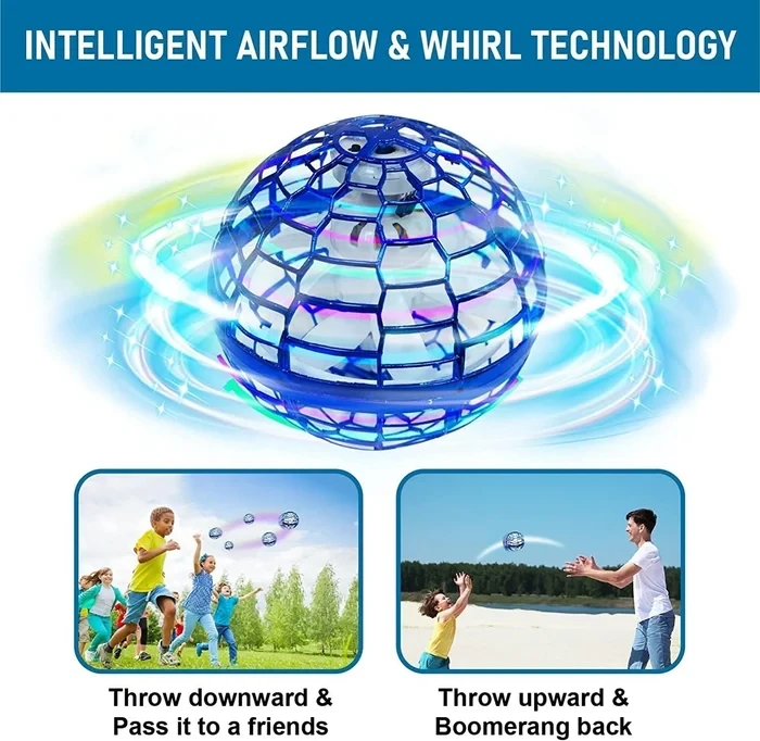 Bumerán giratorio de bola voladora