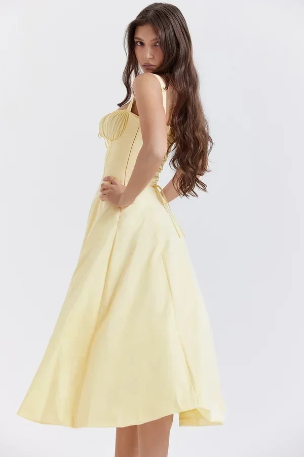 Vestido de verano estampado cómodo y elegante sin aros