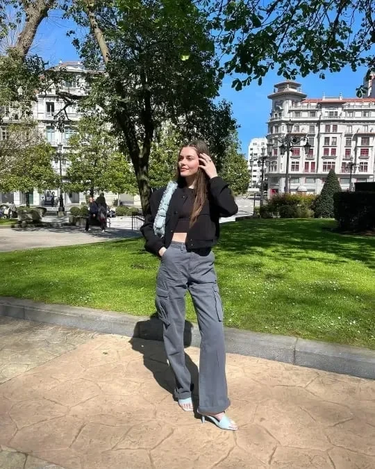 Pantalones cargo de corte recto ajustable
