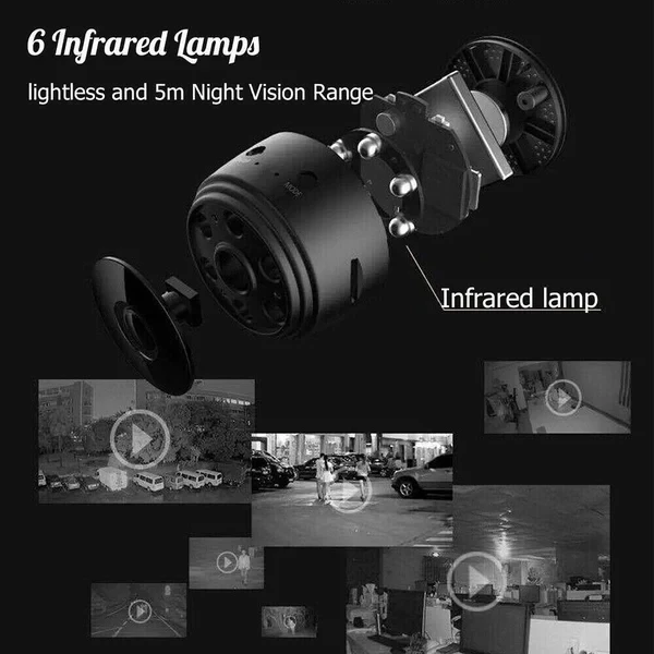 Mini cámara de seguridad magnética inalámbrica HD 1080p