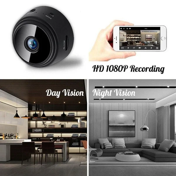 Mini cámara de seguridad magnética inalámbrica HD 1080p