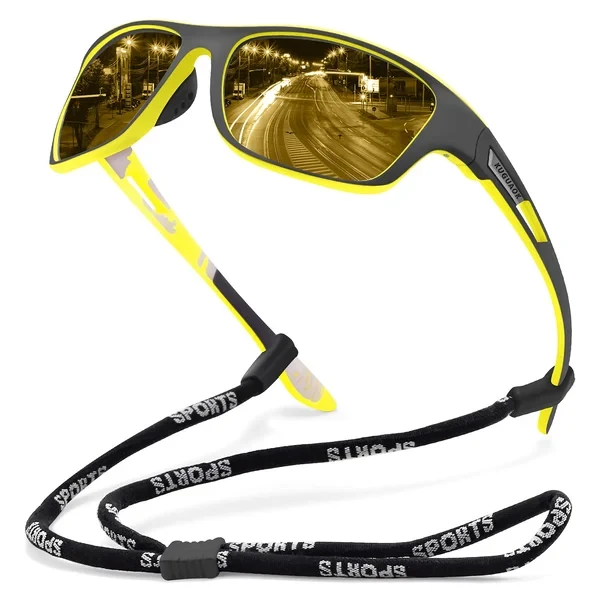 Gafas de sol deportivas para exteriores para hombre 2023 con lentes polarizadas antirreflejos