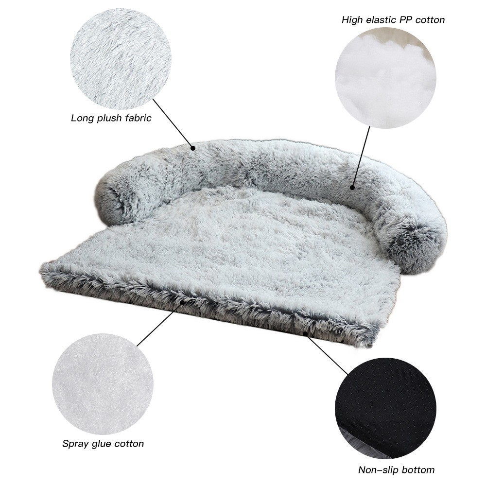 Protector de muebles calmante para cama de perro - Respaldo