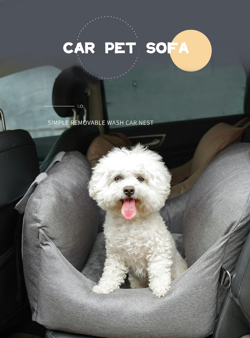 Asiento cama para coche para perros de primera clase