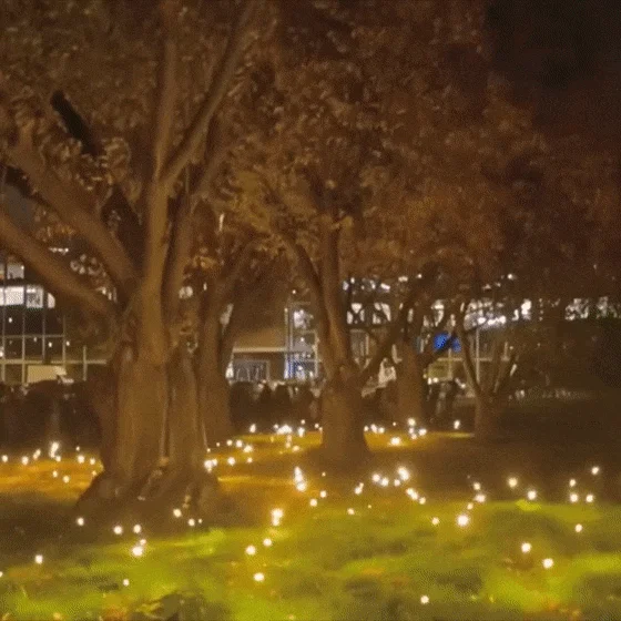 Lámpara de jardín con forma de luciérnaga y energía solar