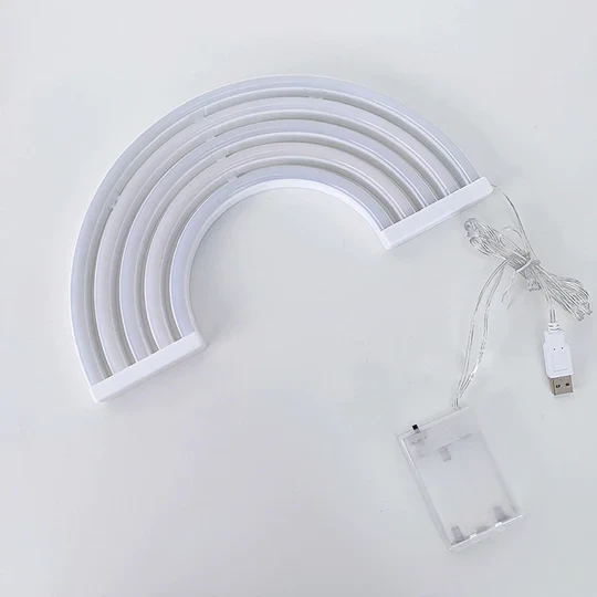 Decoración de neón LED arcoíris