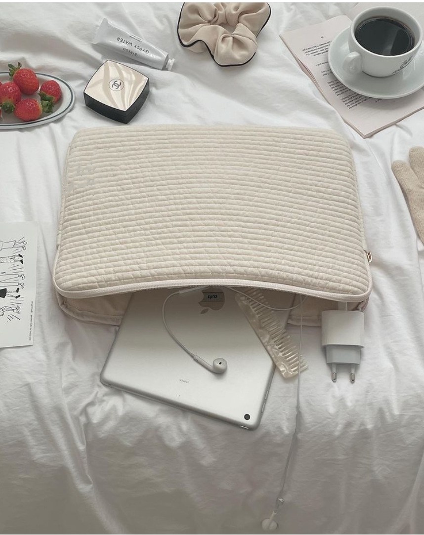 Hand-held Anti-seismic White Black Laptop Bag