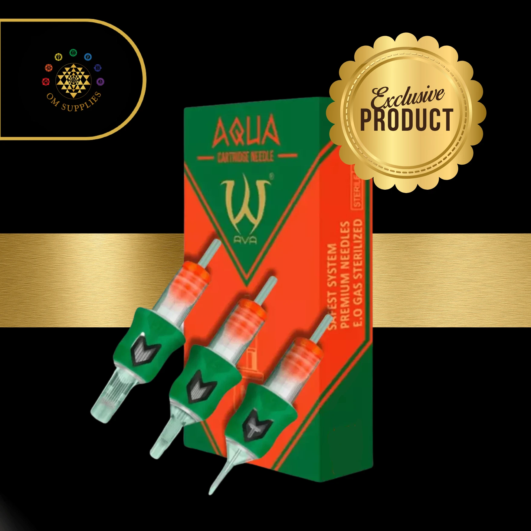 AVA AQUA Needle Cartridges – Round Shader – 20pc per box