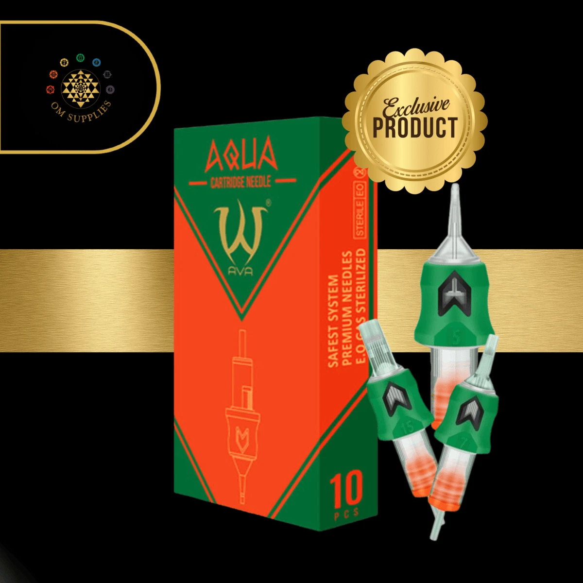 AVA AQUA Needle Cartridges – Round Liner – 10pc per box