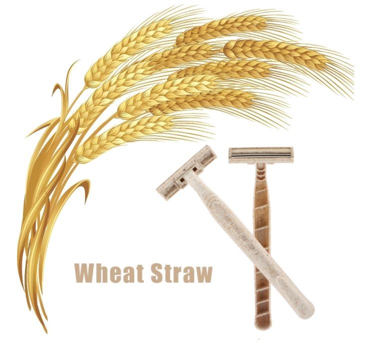 Eco Friendly Razors with 3 Blades – Biodegradable Wheat Straw Material