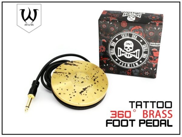 AVA Old School Brass Tattoo Foot Pedal 360°