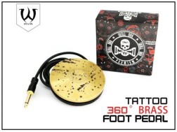 AVA Old School Brass Tattoo Foot Pedal 360°