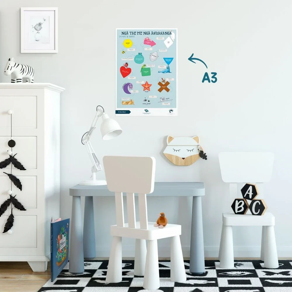 Poster A3 - Colours & Shapes - Te Reo Māori