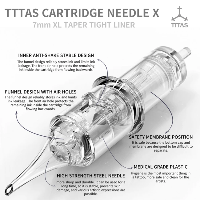 TTTAS Cartridge Needles – Straight Magnum